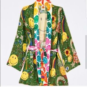 NEW FARM RIO Borogodo Smiley Kimono Size S